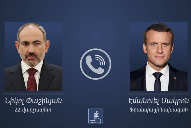Pashinyan, Macron discuss situation around Nagorno Karabakh over phone