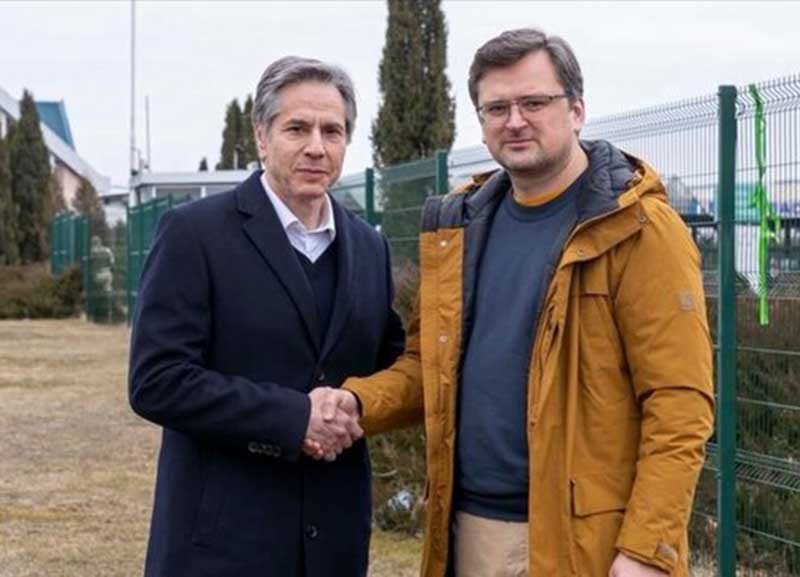  بلینکن در مرز اوکراین- لهستان با کولبا دیدار کرد