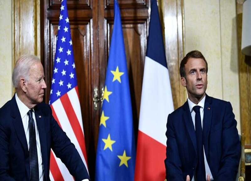  رایزنی ماکرون با بایدن و زلنسکی، توافق آمریکا و فرانسه برای تشدید تحریم‌ها علیه روسیه