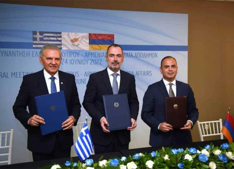 Հայաստանի, Հունաստանի և Կիպրոսի միջև ստորագրվել է սփյուռքի հարցերի շուրջ եռակողմ համագործակցության հուշագիր