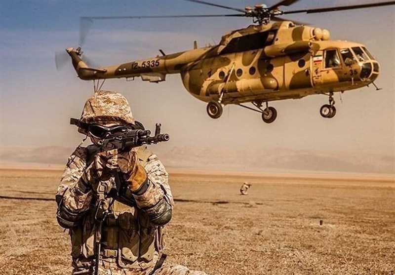 هلی برن نیروهای ویژه سپاه بر ارتفاعات منطقه رزمایش ارس