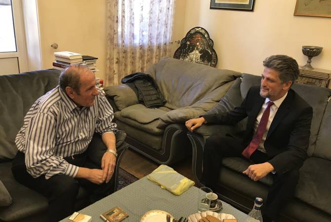 Ex-president Levon Ter-Petrosyan meets with Turkey Member of Parliament Garo Paylan in Yerevan