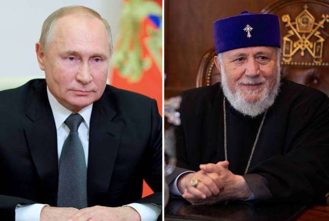 Russian President awards Catholicos of All Armenians Karekin II with the Order of Honor