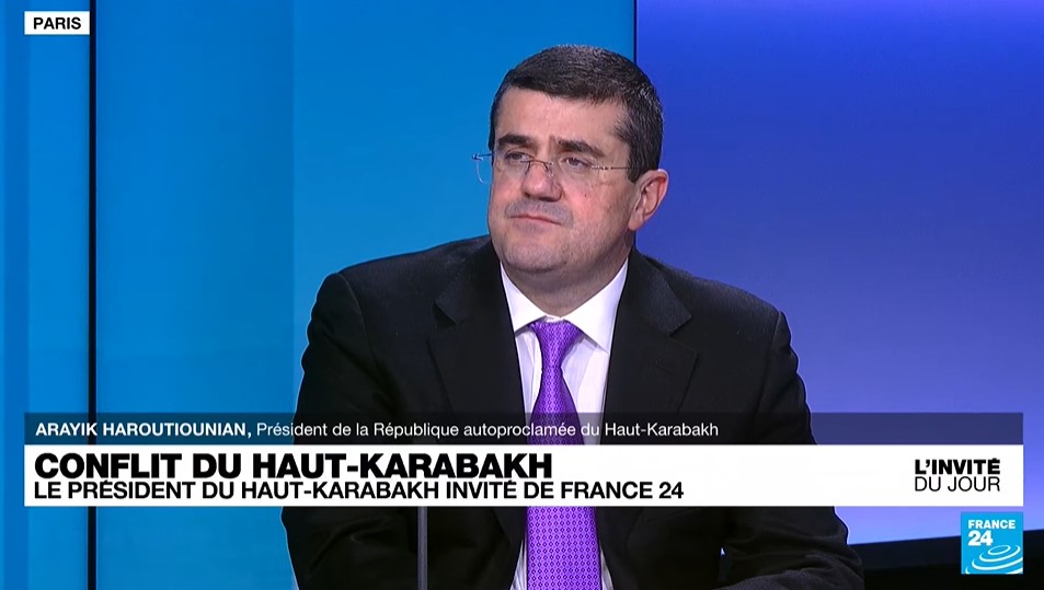 Recognition of Artsakh’s independence the only effective security guarantee, President tells France 24