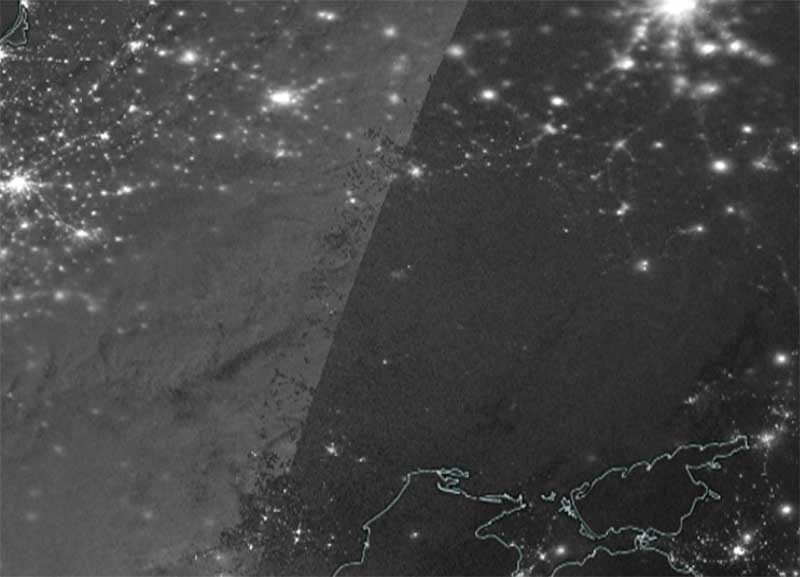 NASA-ն հրապարակել է հոսանքազրկված Ուկրաինայի տիեզերական լուսանկարը