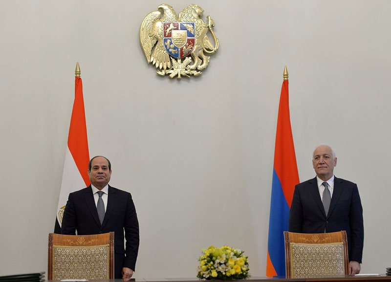 Հայաստանի և Եգիպտոսի նախագահների մասնակցությամբ ստորագրվել են փոխըմբռնման հուշագրեր
