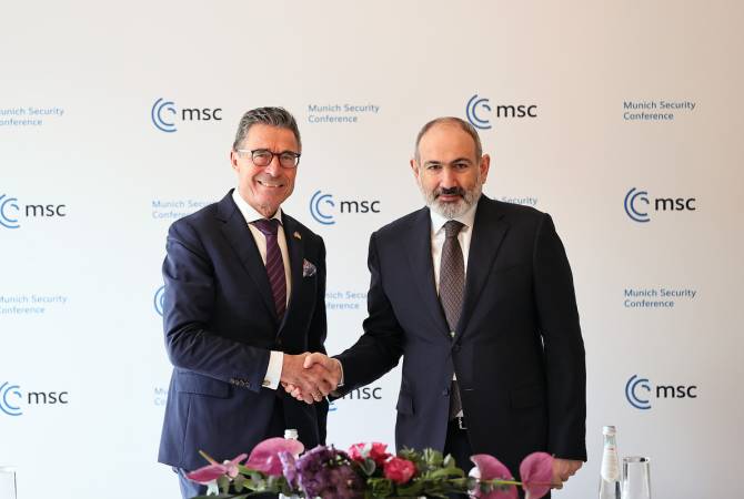 MSC2023: Prime Minister Pashinyan holds meeting with former NATO Secretary General Rasmussen