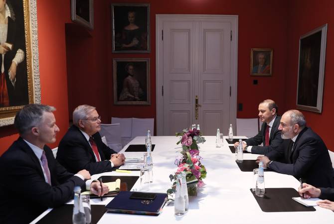 PM Pashinyan, Senator Menendez discuss developments taking place in  South Caucasus region,
