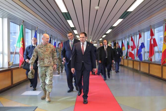 Armenian Minister of Defense visits NATO Supreme Headquarters Allied Powers Europe in Brussels