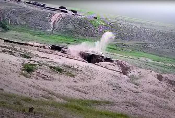 Artsakh’s Defense Army publishes a video showing the use of a mortar by the Azerbaijani army