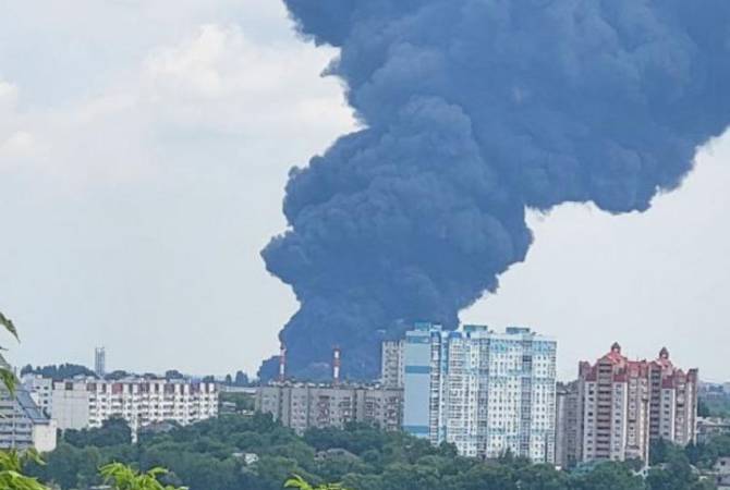 Governor of Voronezh confirms fire breaking out at oil depot as result of helicopter strike