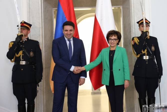 Speaker Simonyan meets with Marshal of Sejm of Poland