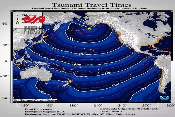 زمین‌لرزه ۷ ریشتری در آلاسکای آمریکا