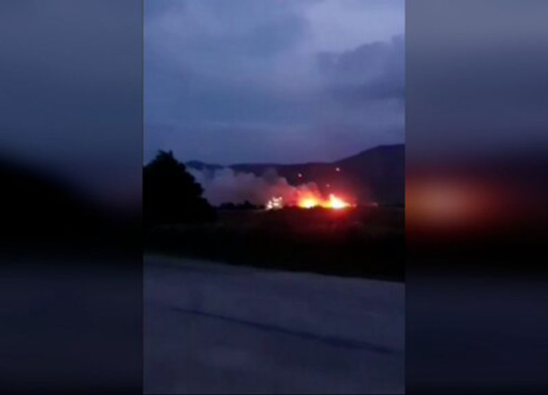 آتش سوزی در یک پایگاه نظامی ارتش روسیه در شبه جزیره کریمه