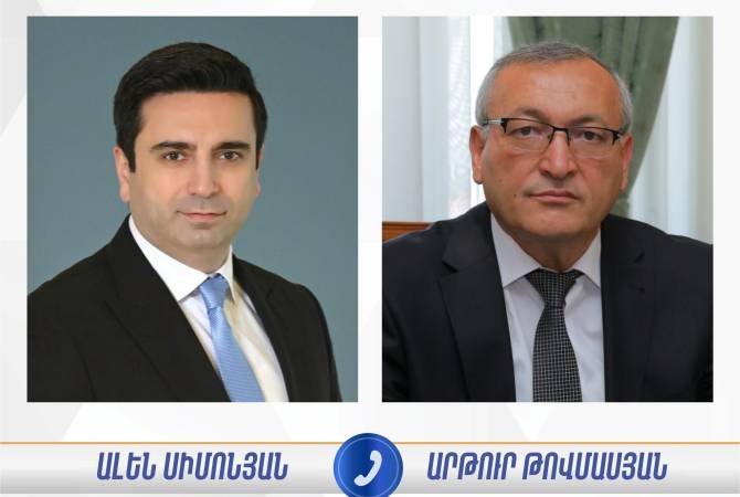 Presidents of National Assemblies of Armenia and Artsakh discuss situation in Artsakh