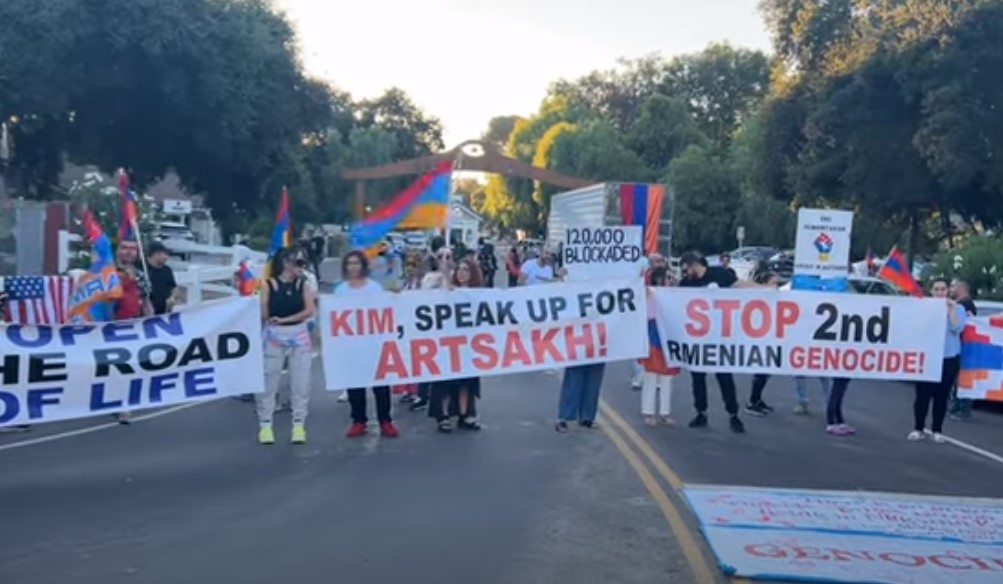 Video - ‘Your People Need You’: Protestors march outside Kim Kardashian’s home, urge her to speak up about Artsakh crisis