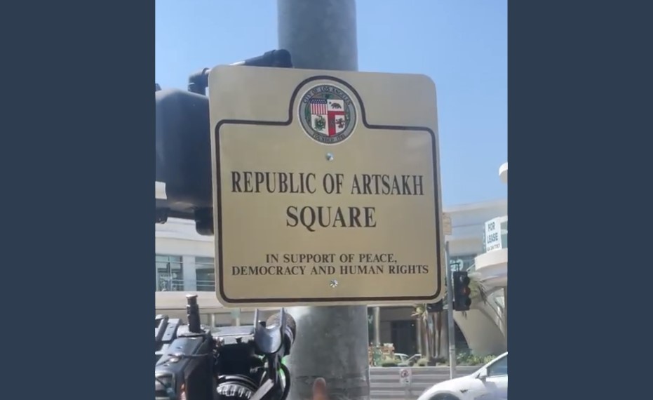 LA City Council dedicates Republic of Artsakh Square in front of Azerbaijani Consulate