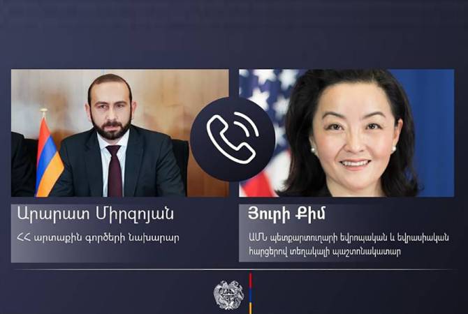 Armenian Foreign Minister holds phone call with U.S. acting Assistant Secretary of State for European, Eurasian Affairs