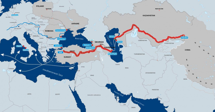 به چالش کشیدن ایران و چین به کمک ترکیه و آذربایجان