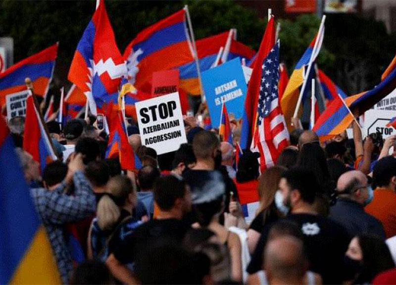 Նյու Յորքում ՄԱԿ-ի կենտրոնակայանի մոտ բողոքի ցույց է տեղի ունենում Ադրբեջանի գործողությունների դեմ