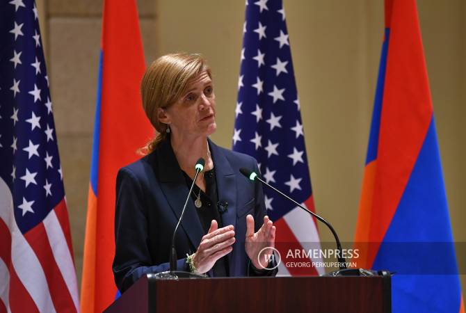 You have a friend and a trusted partner in the United States, Samantha Power says in Yerevan