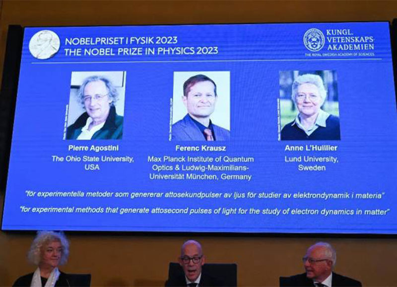Ֆիզիկայի բնագավառում Նոբելյան մրցանակ է շնորհվել էլեկտրոնների և լույսի բնույթի ուսումնասիրության համար  