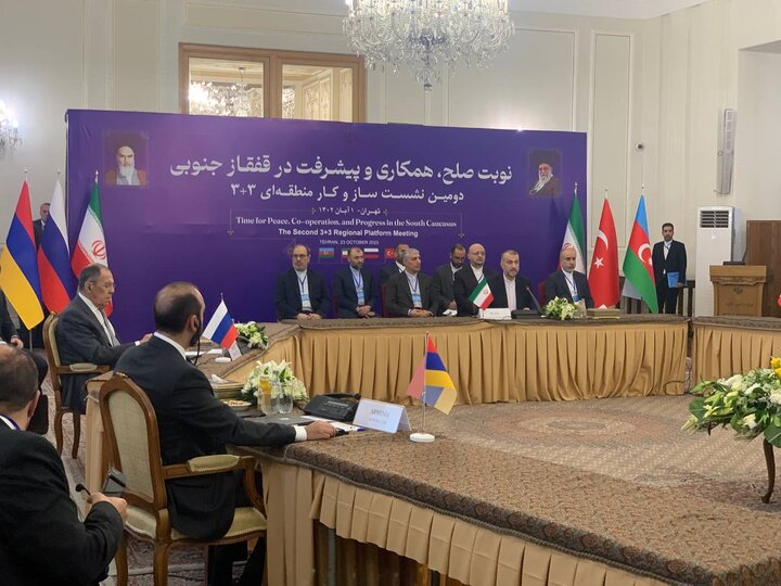 امیرعبداللهیان در نشست تهران: جنگ در قفقاز پایان یافته و نوبت صلح و همکاری رسیده است