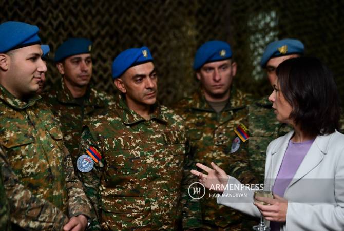 German FM visits the peacekeeping brigade of the Armenian Armed Forces