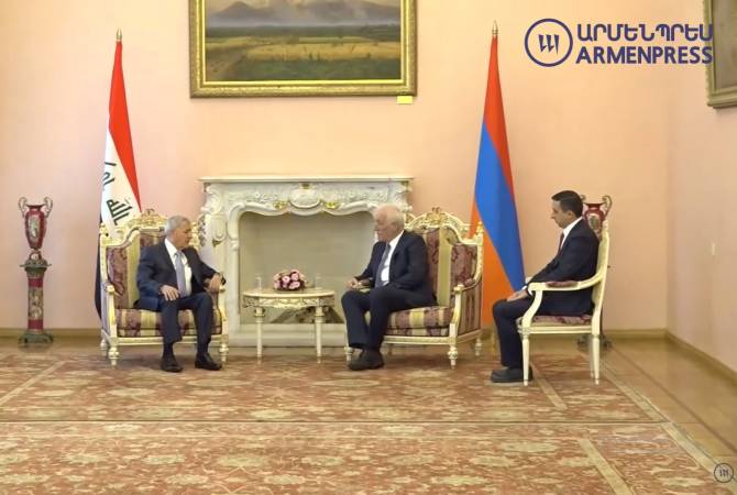 armenian,president,holds,meeting,with,iraqi,counterpart , Armenian President holds meeting with Iraqi counterpart
