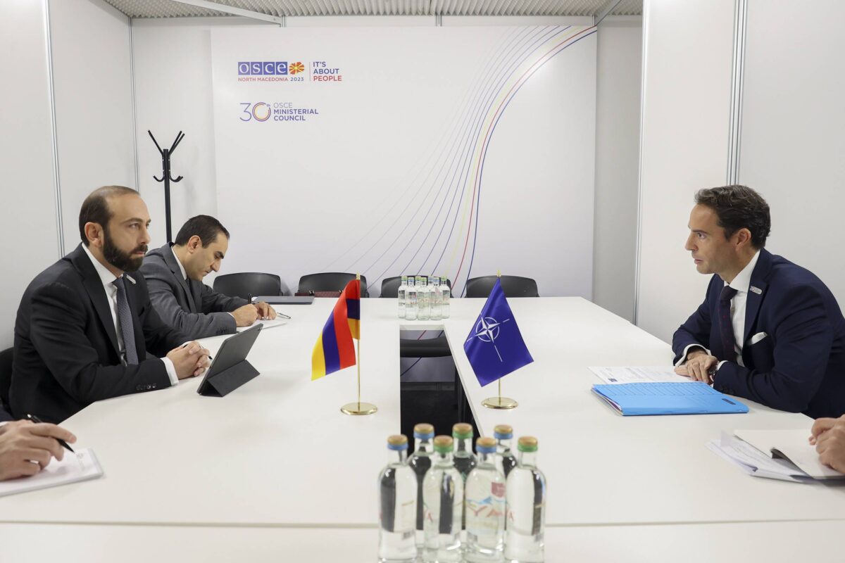 Armenian FM discusses issues of regional security with NATO envoy