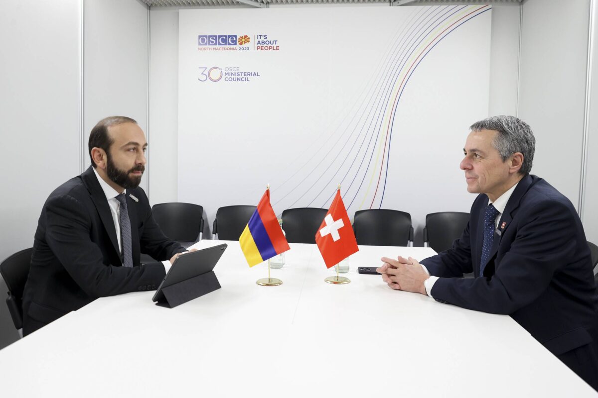 Armenian, Swiss FMs discuss issues of security in the South Caucasus