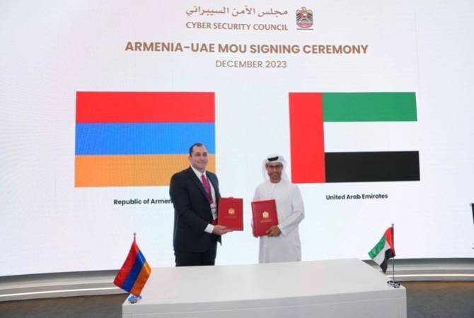 Armenia, UAE sign Memorandum of Understanding "On Cooperation in the Field of Cybersecurity"
