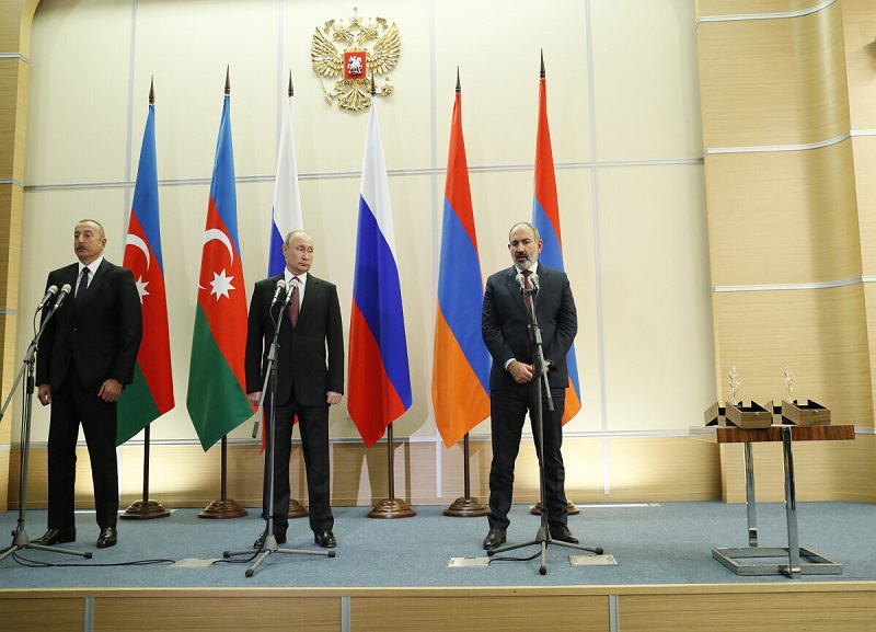 Leaders of Armenia, Russia, Azerbaijan adopt joint statement