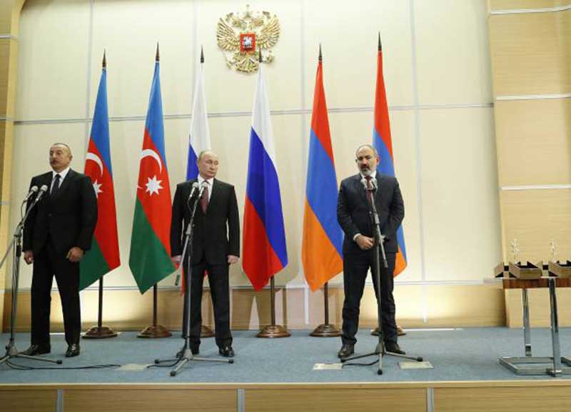 Հայաստանի վարչապետը, Ռուսաստանի նախագահը և Ադրբեջանի նախագահն ընդունել են համատեղ հայտարարություն