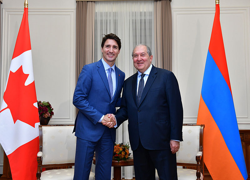 Հայաստանը կարևորում է Կանադայի հետ գործընկերային հարաբերությունները. Արմեն Սարգսյանը շնորհավորել է Թրյուդոյին