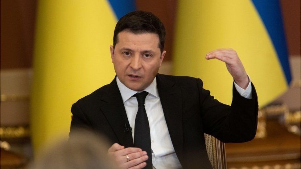 Don’t create panic, Ukraine’s Zelensky tells West